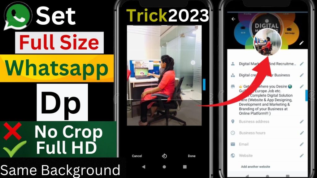 no crop dp and status app